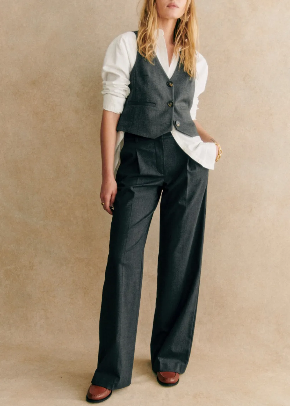 V-Neck Vest Jacket