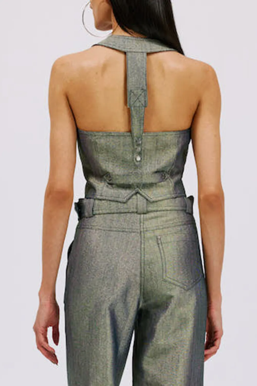 V-Neck Vest-Gold