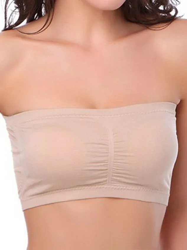 Women's Strapless Double Layer Extended Breast Wrap High Elastic Invisible Underwear