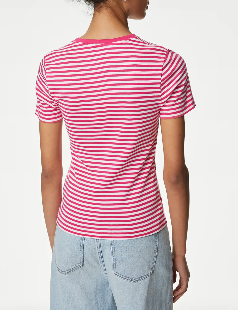 Pure Cotton Striped Slim Fit T-Shirt