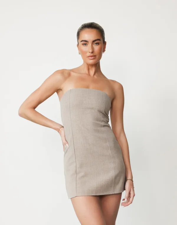 Eleanor Mini Dress (Stone)