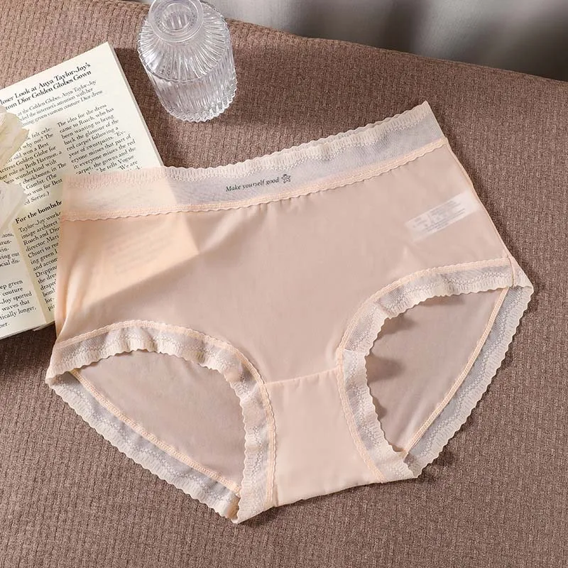 Plus Size High Waist Seamless Breathable Brief Panty
