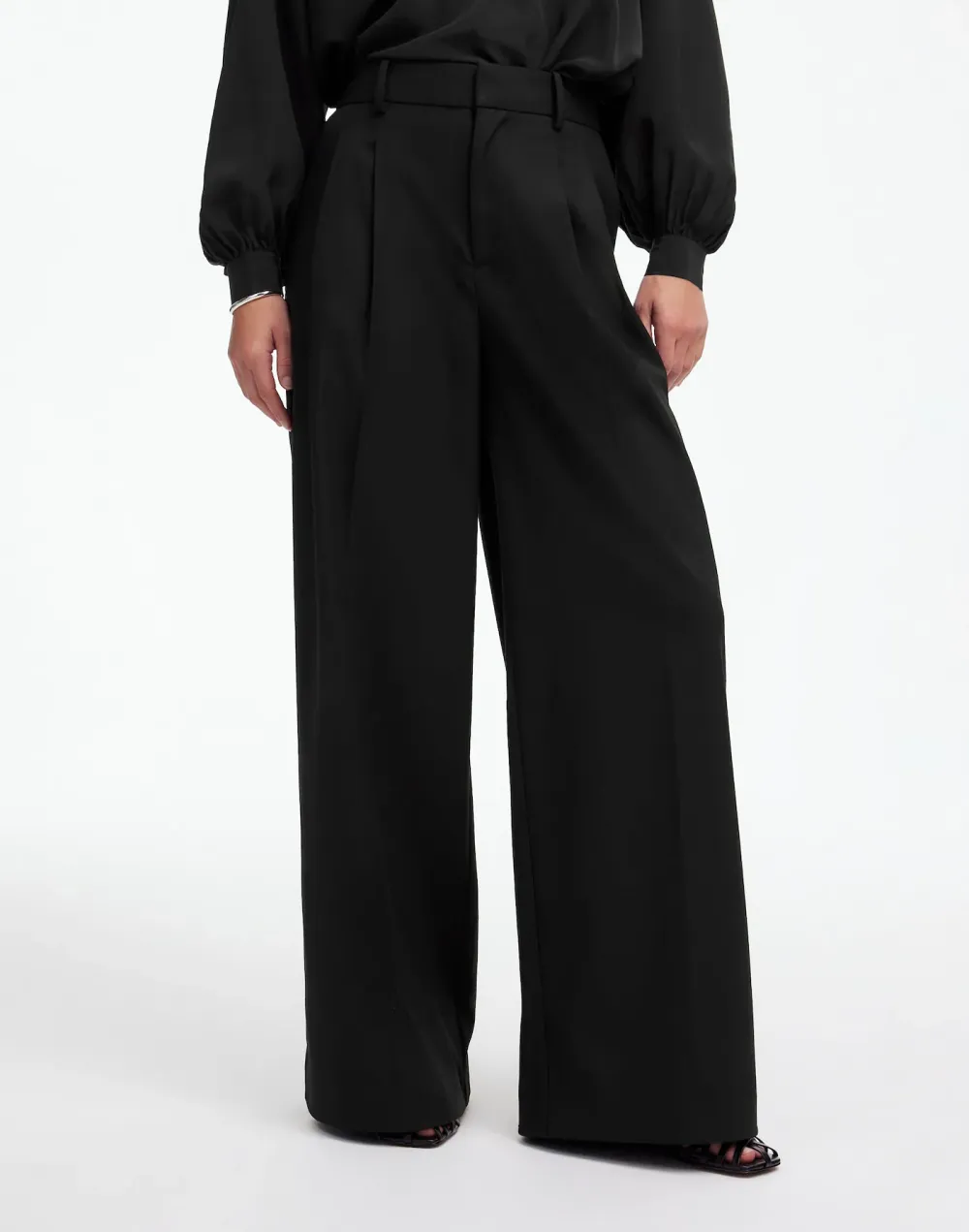 Superwide-Leg Trouser in Brushed Twill