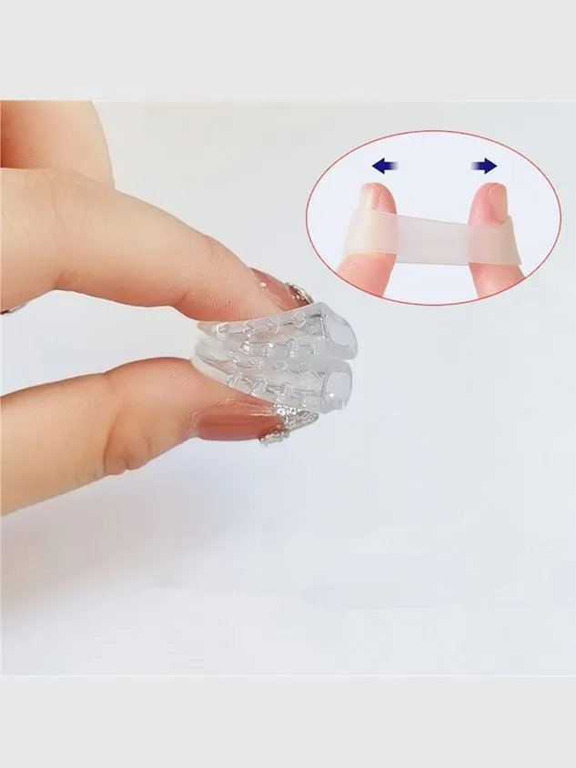 10pcs Anti-Abrasion And Anti-Sweat Transparent Waterproof Silicone Sleeves For Toes