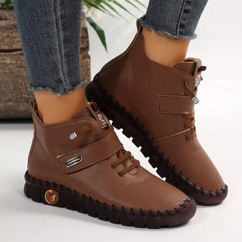 Lace-Up Platform Ankle Boots