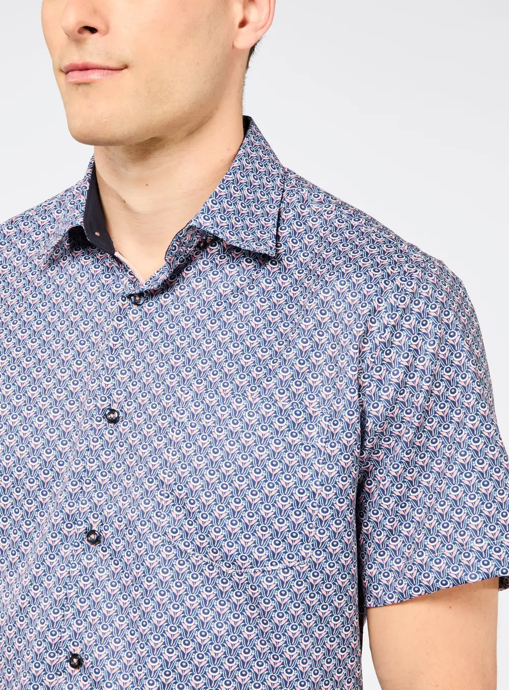 Tulip Print Short Sleeve Shirt