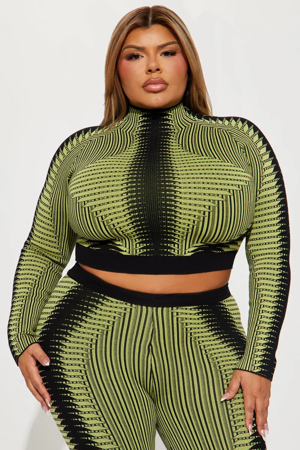 Kailee Sweater Legging Set - Lime