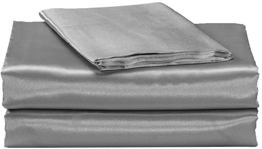 Soft Silky Satin Solid Color Deep Pocket Sheet Set