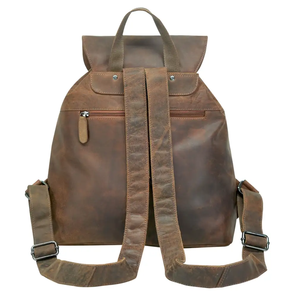 Vintage Leather Travel Backpack