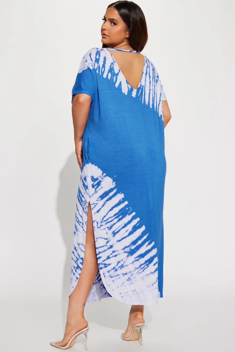 Delilah Tie Dye Maxi Dress - Blue