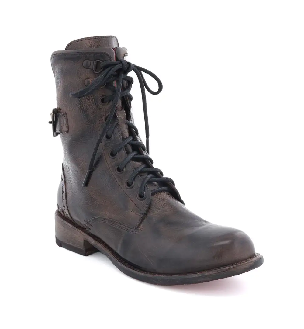 Lace-Up Buckle Brogue Reinforced Ankle Boots
