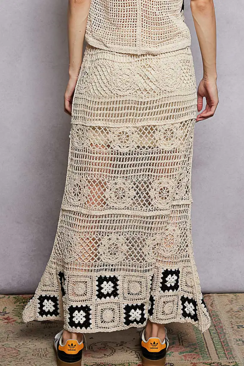 Ruffle Floral Maxi Skirt