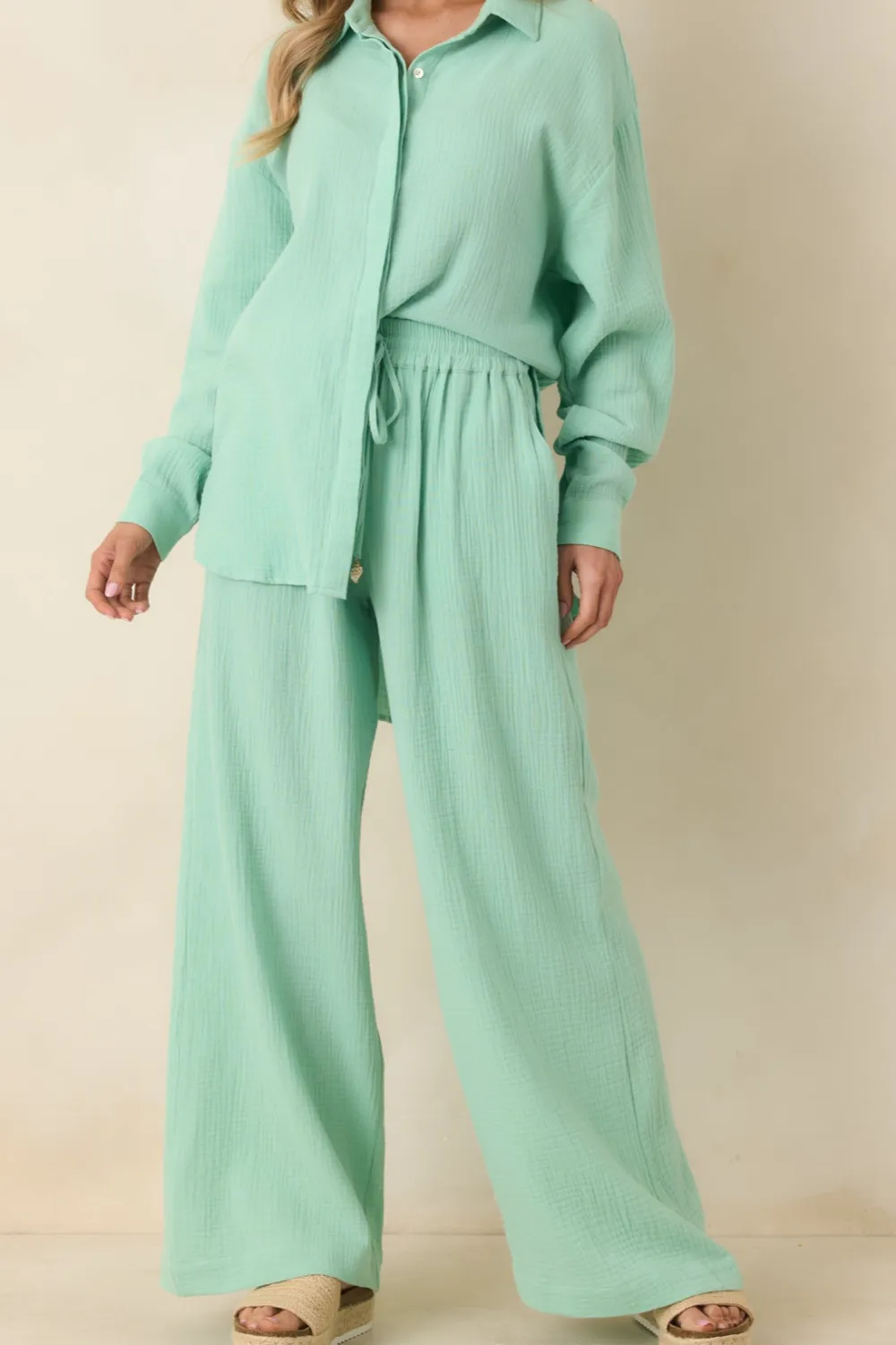 Seaglass Cotton Drawstring Pants