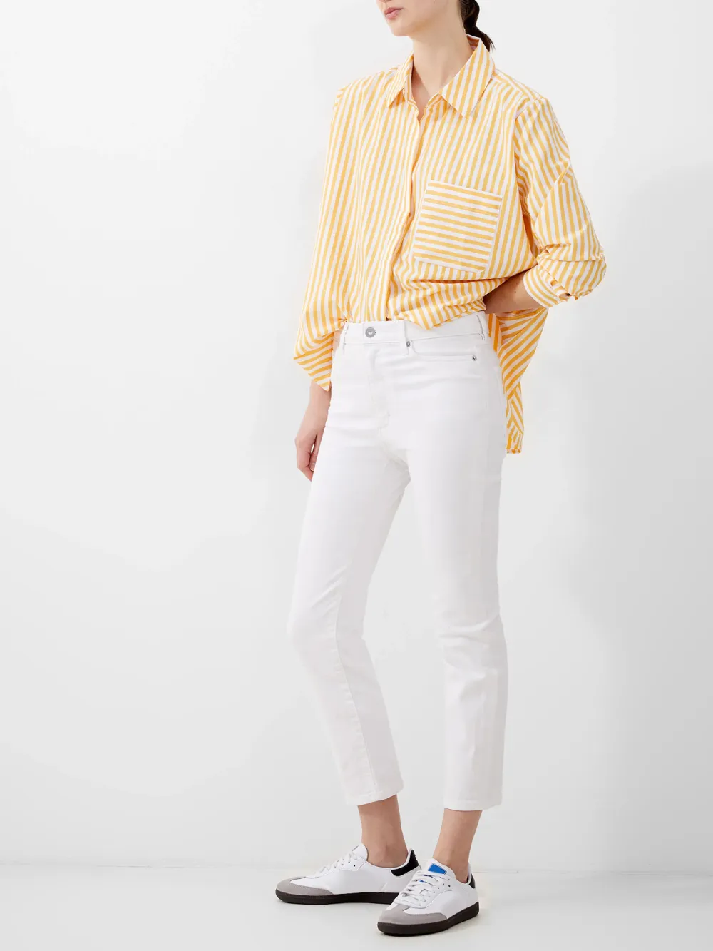 Minimalist Slim-Fit Stretch 28-Inch White Jeans