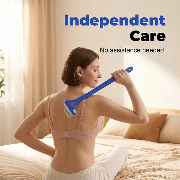 Back Lotion Applicator Sunscreen Moisturizer Body Back Long Handle Foldable Application Roller