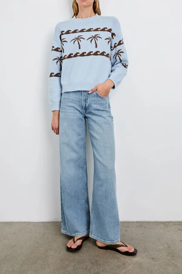 Cute Floral Embroidery Women's Loose Sweater