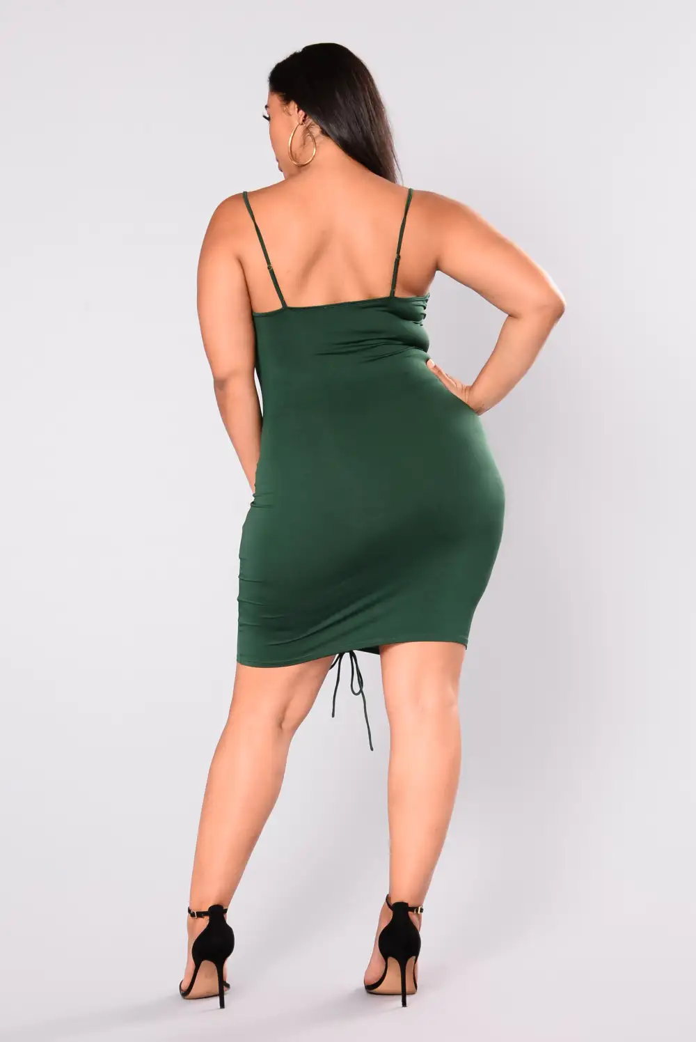 Shanghai Ruched Dress - Hunter Green