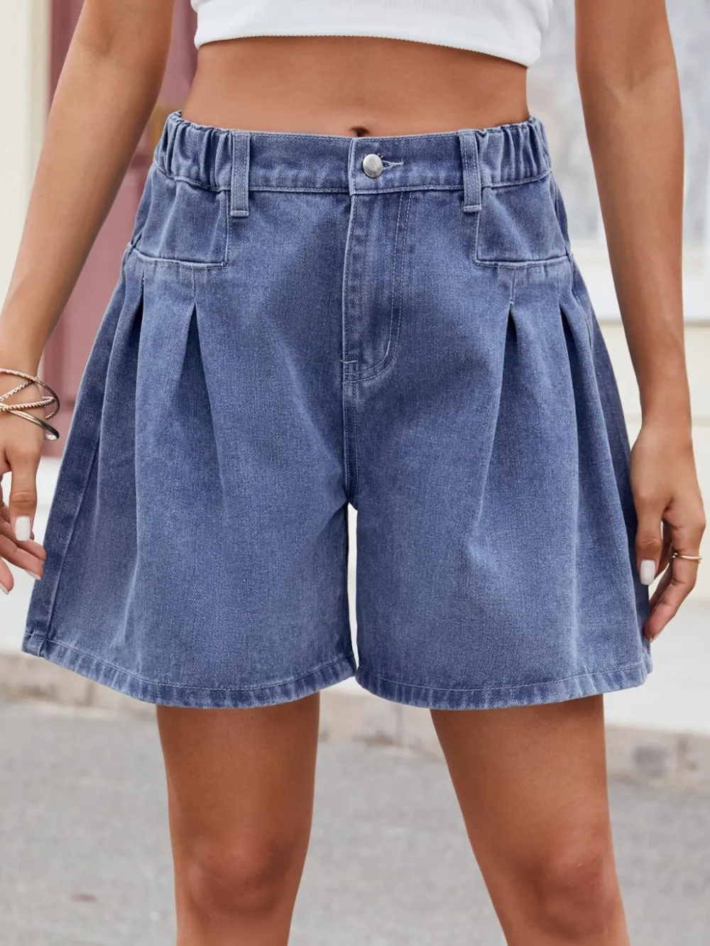 Lounge Simple Elastic Waist Shorts
