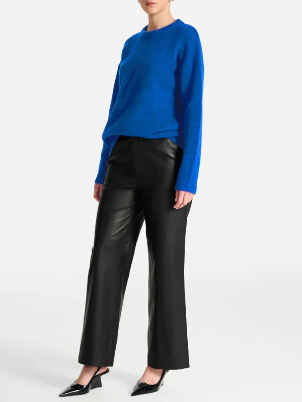 Vibrant Blue Mohair Knit Sweater