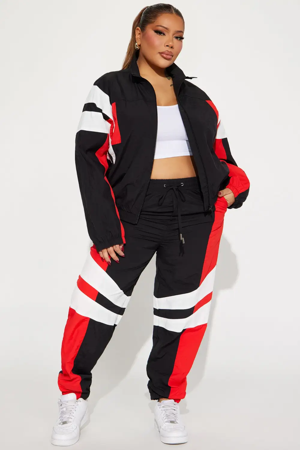 Berkley Windbreaker Pant Set - Black/combo