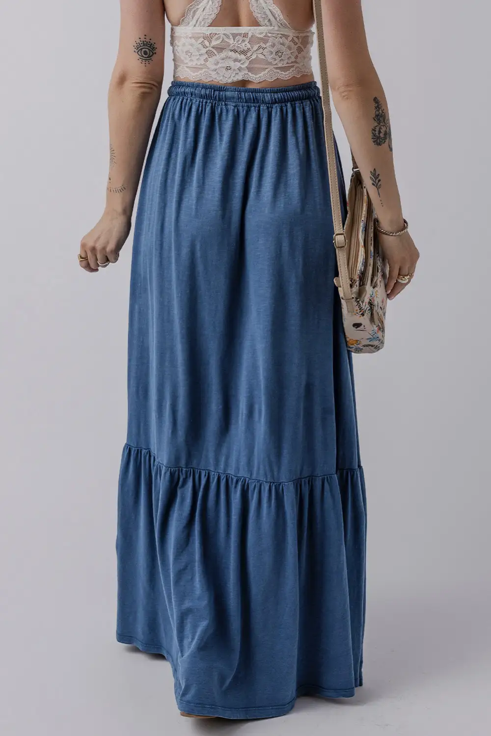 Chic Maxi High Waist Lace Skirt