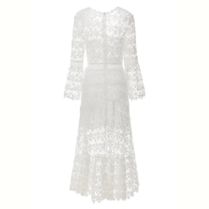 Enchantress of Lace: The Majestic Boho Maxi Dress