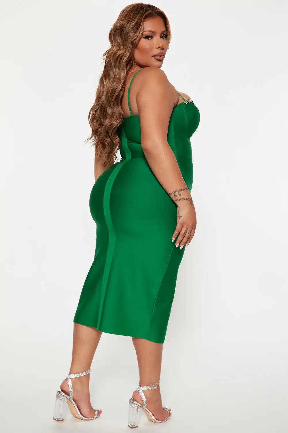 Cocktail Please Bandage Midi Dress - Green