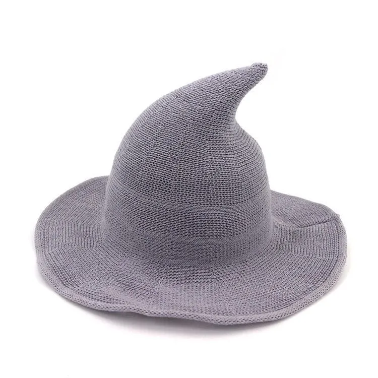 Women's Comfortable Knit Pointed Hat - Large Brim Halloween Party Props(22.04