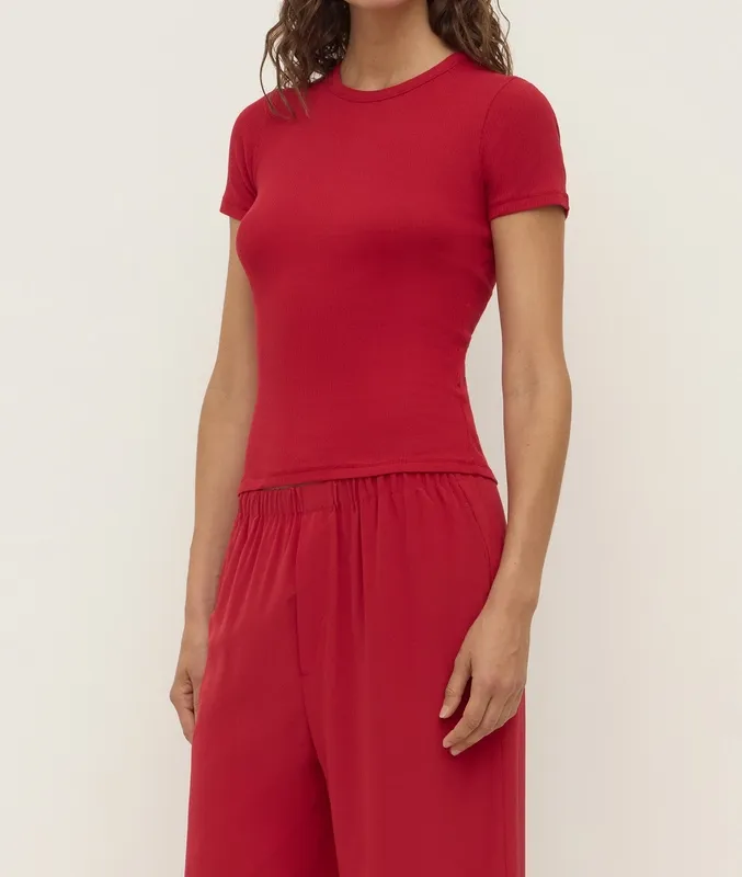 Ribbed Fitted Tee