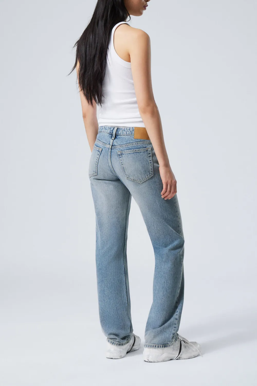 Straight Leg Jeans With Pockets