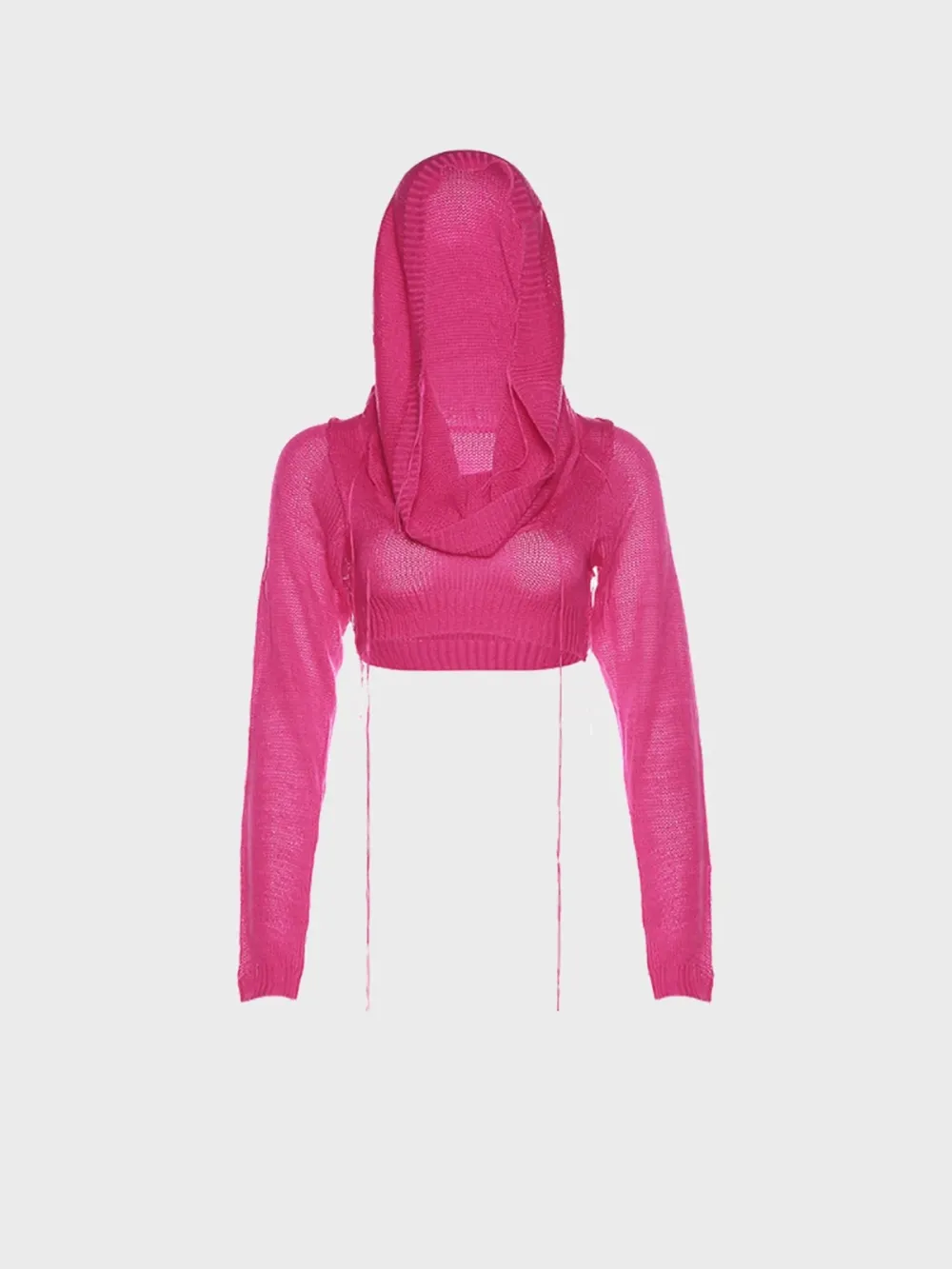 Black Hooded Cut Out Top Sweater