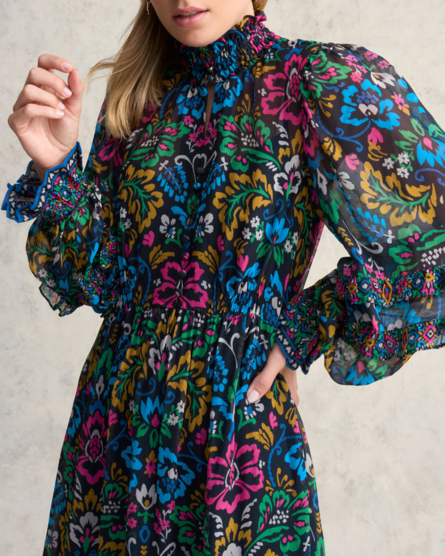 Printed Midi Dress