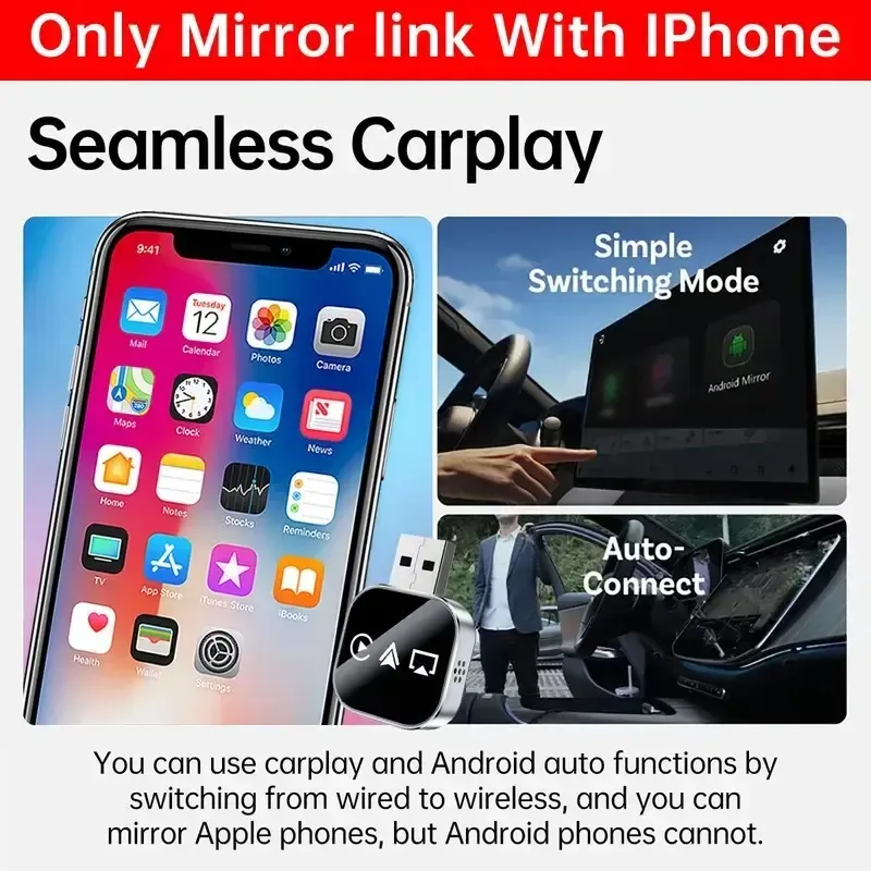 3-in-1 Wireless CarPlay Adapter