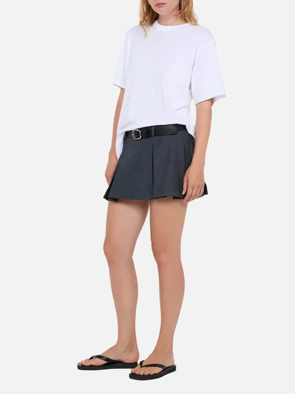 Box Pleated Mini Skirt