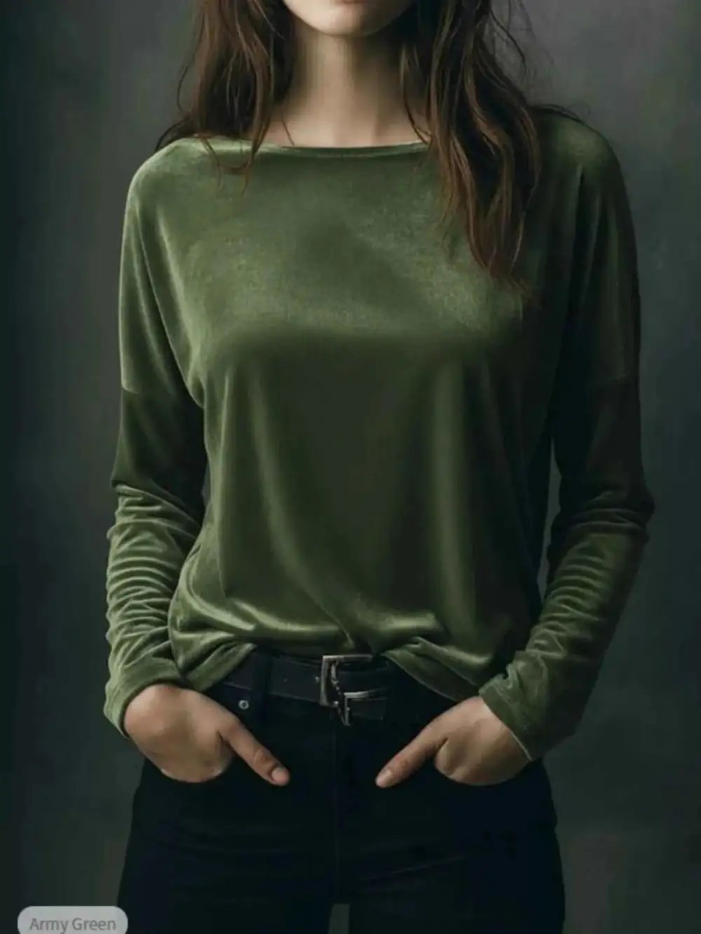 Velvet Long Sleeve T-Shirt