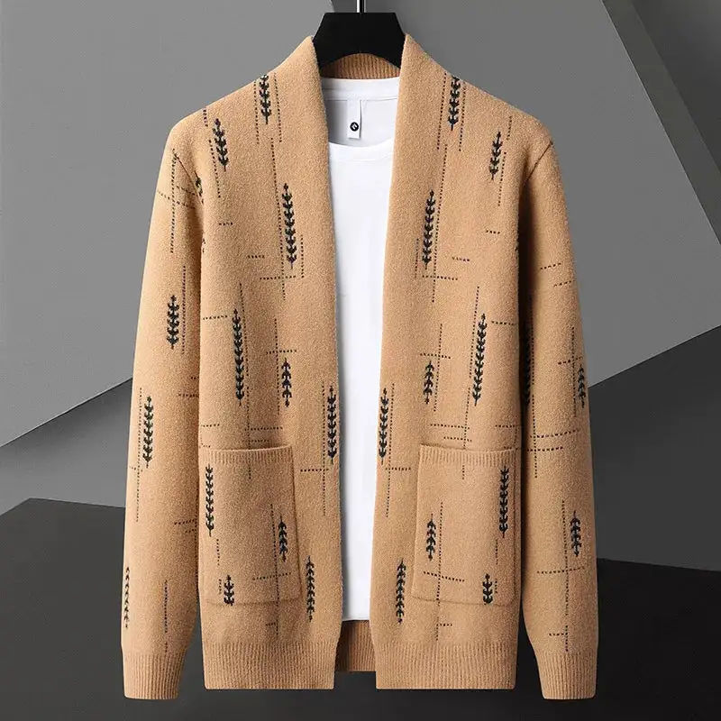 Pattern Knit Button Cardigan