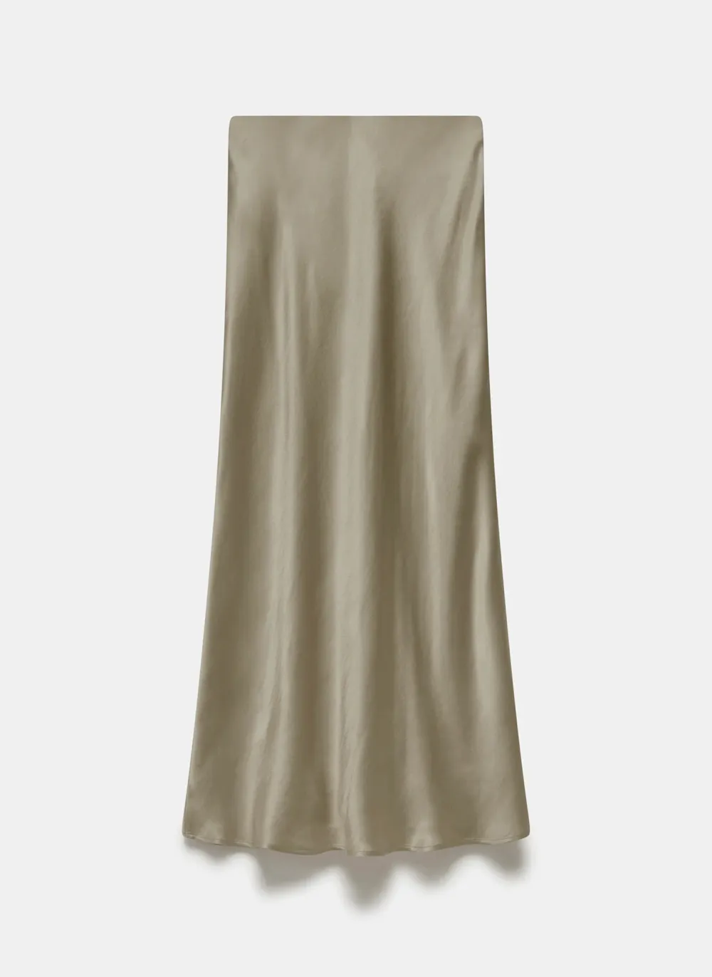 Casual Style Satin Slip Midi Skirt