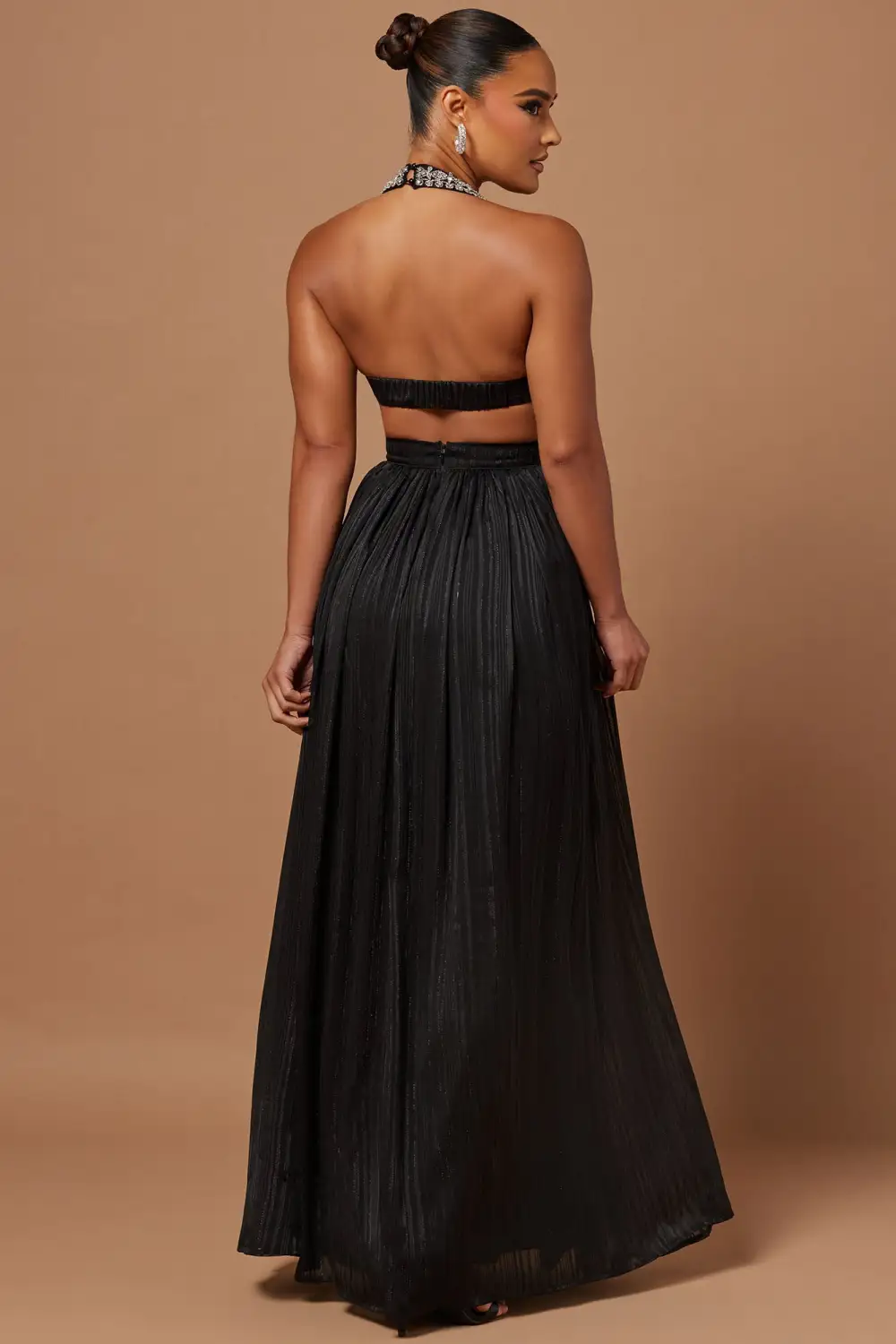 Ava Embellished Gown - Black