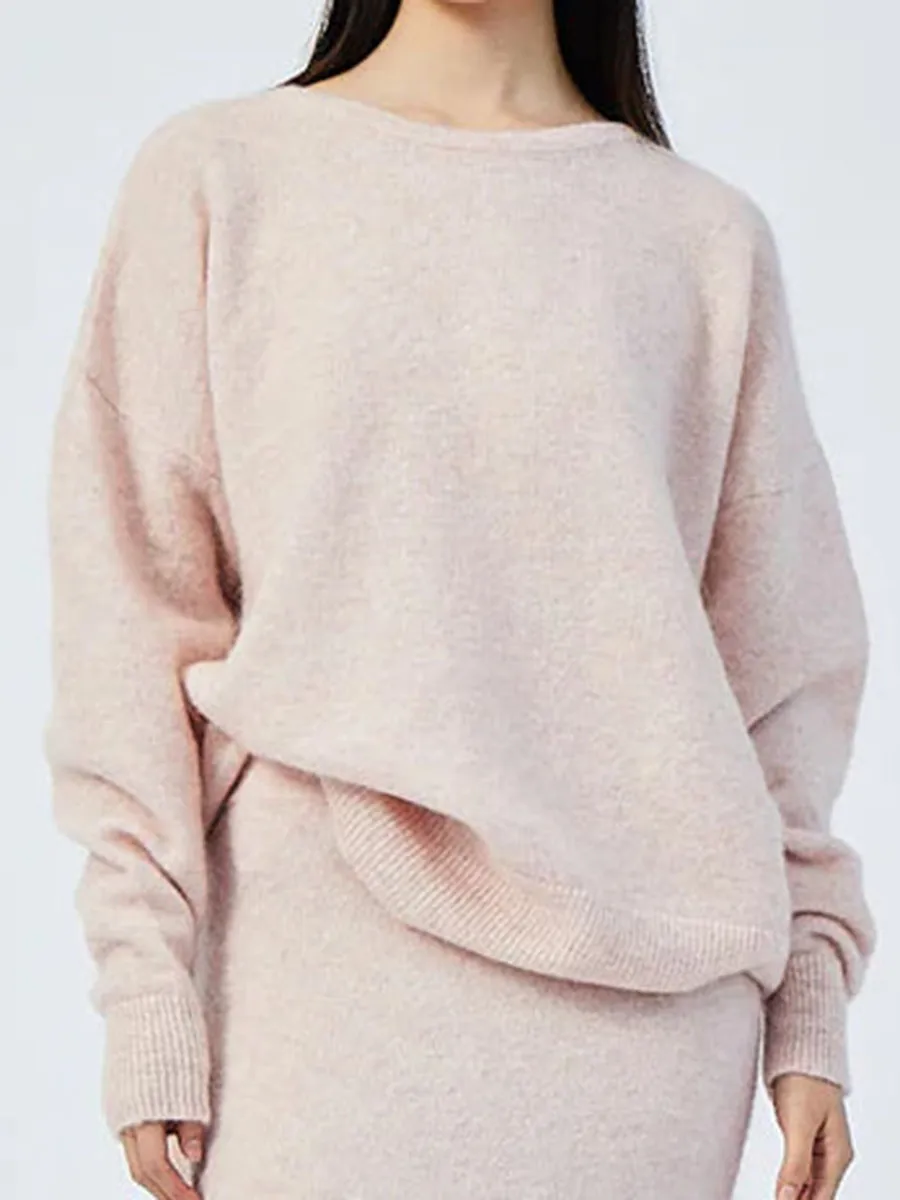 Mohair Crew Neck Knit Jumper