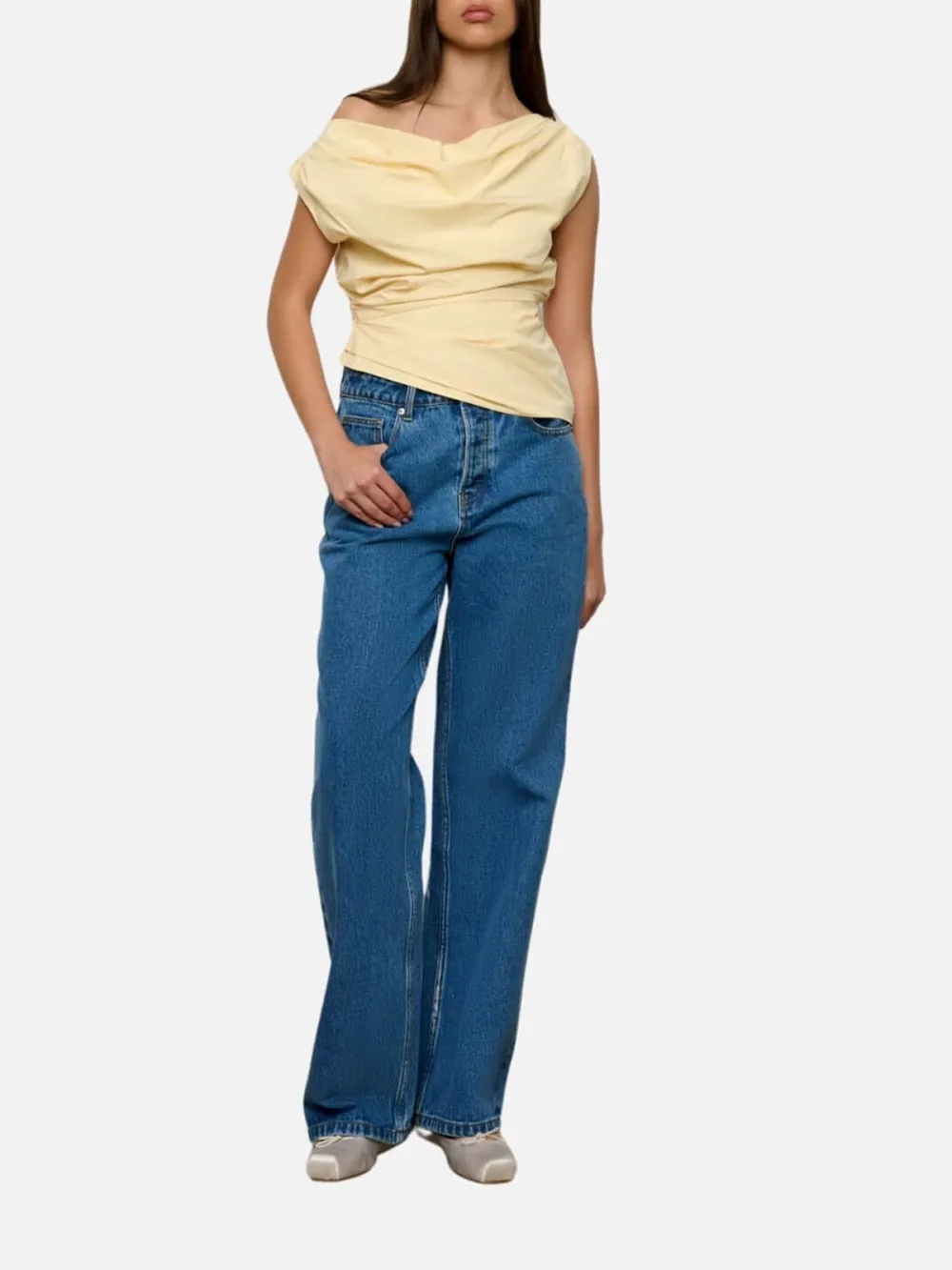 Ruched Off Shoulder Blouse