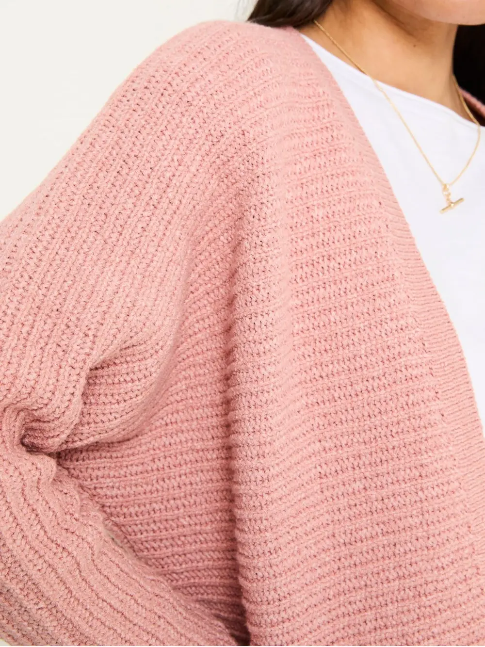 Light Pink Kya Knitted Kimono Cardigan