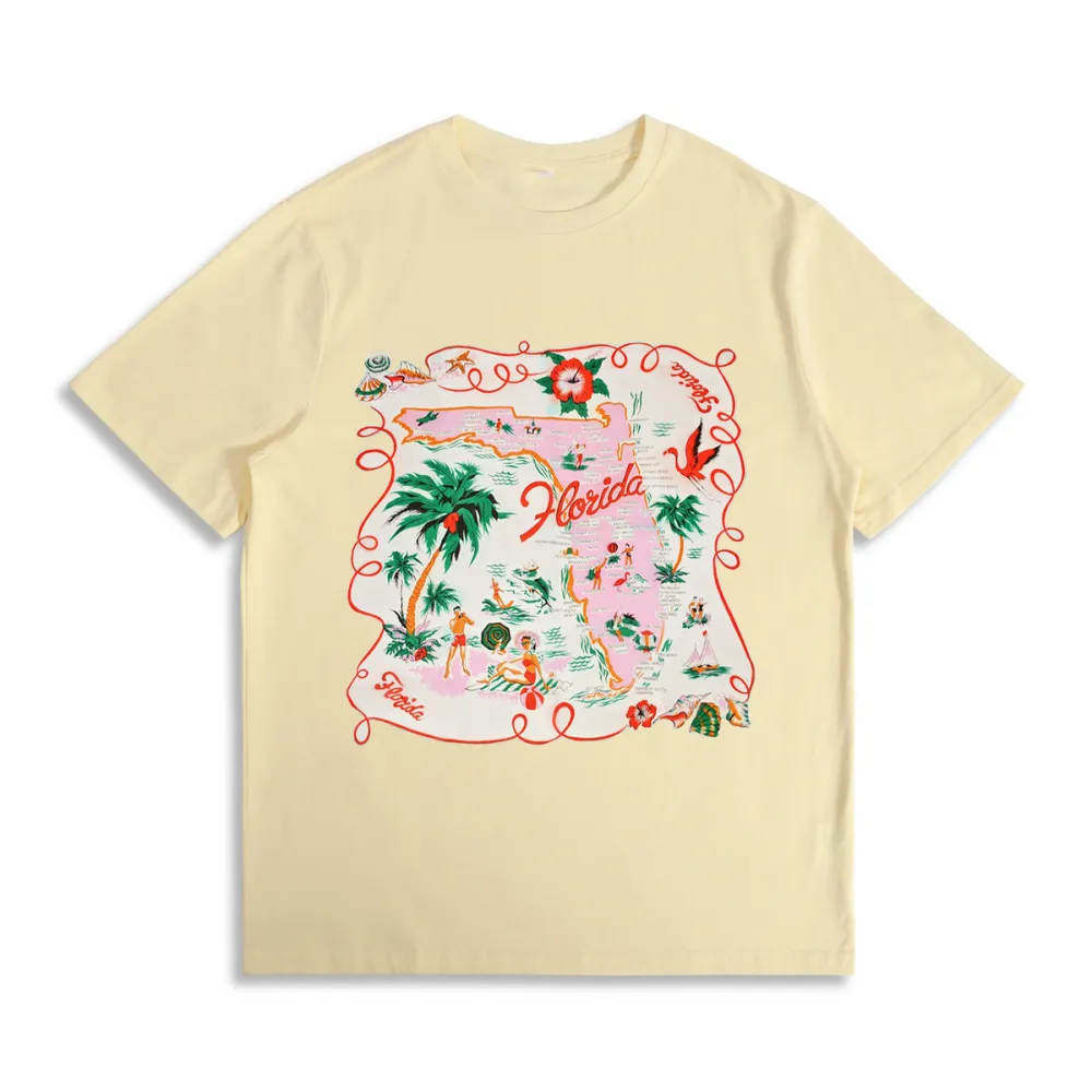 Island Vacation Print T-shirt