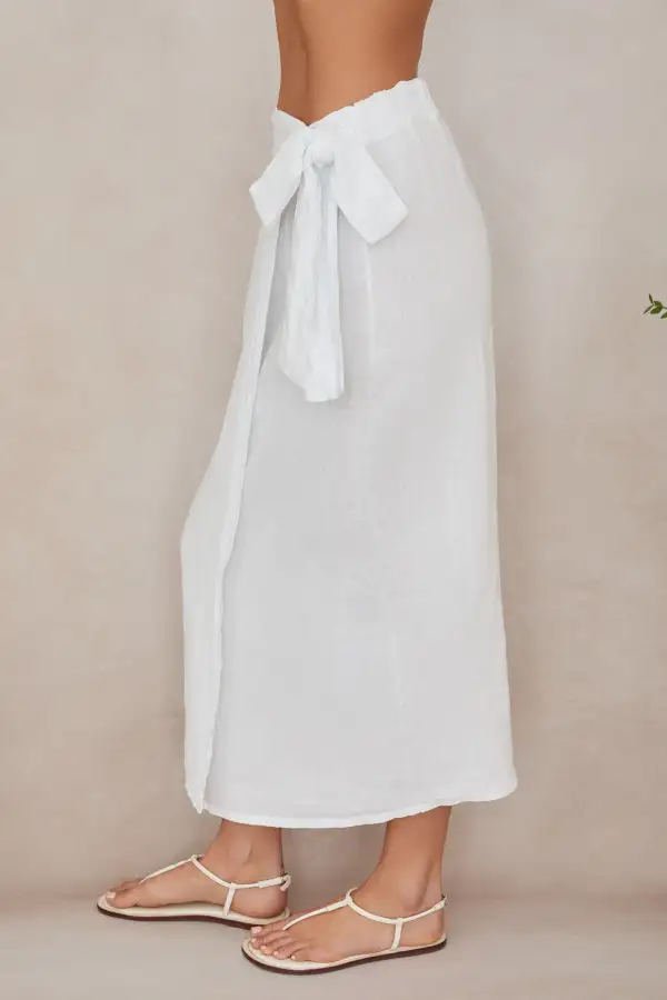 Linen Wrap Skirt