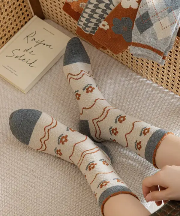 Handmade Thick Jacquard Socks