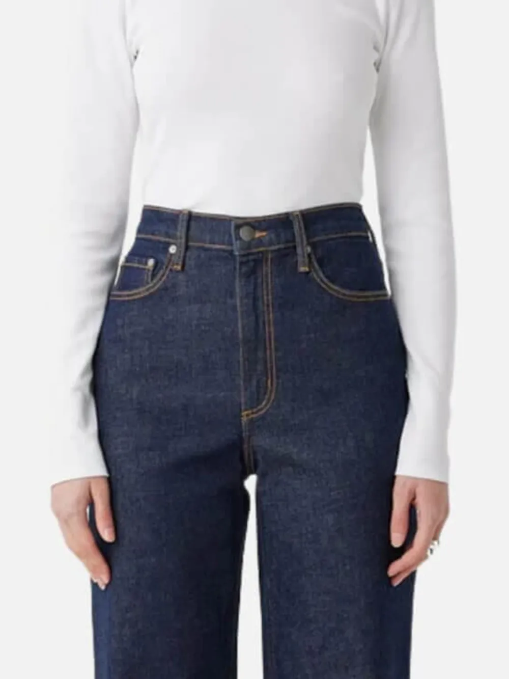High-Rise Jeans with Pockets