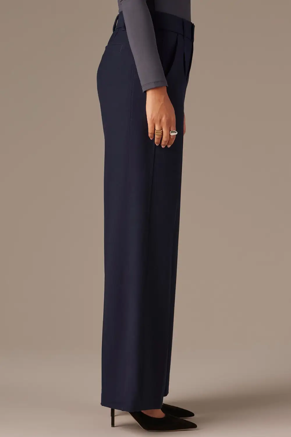 Petite Side Panel Tailored Trousers