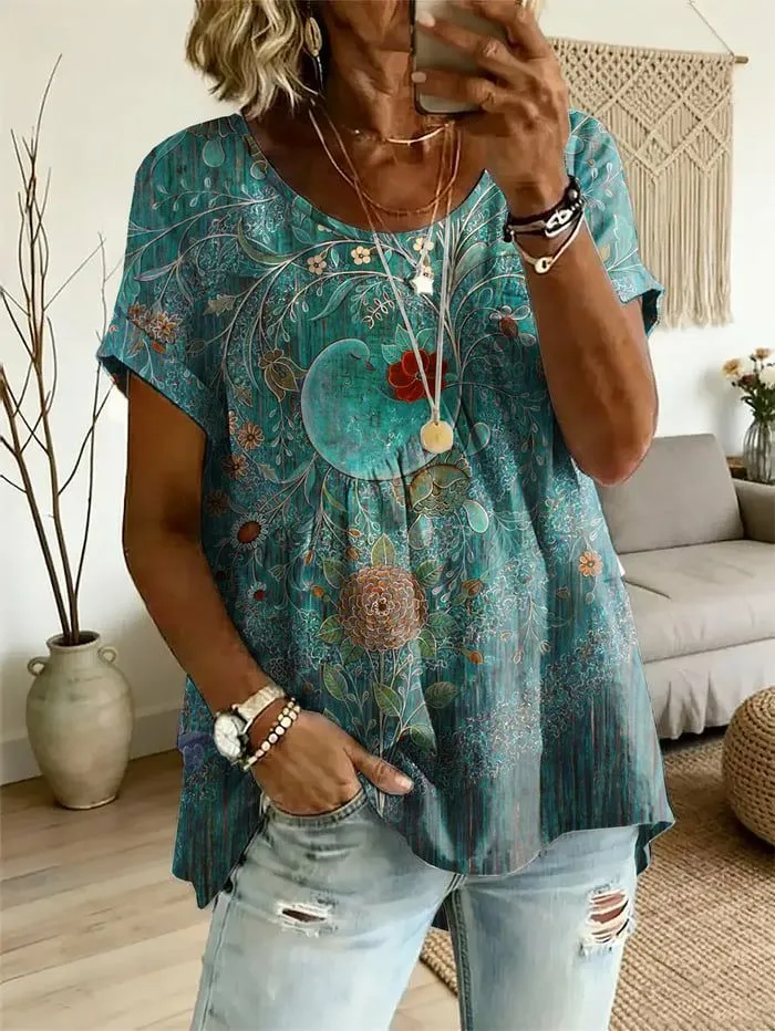 Women's Casual Retro Cotton Linen Shirt