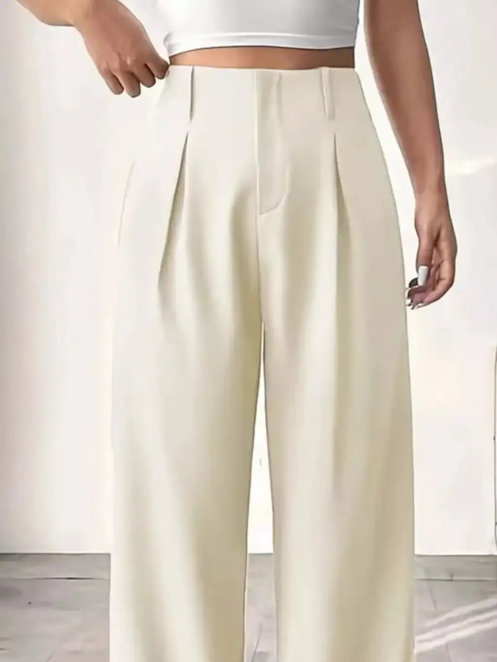 Everyday Wide Leg Pleated Pants