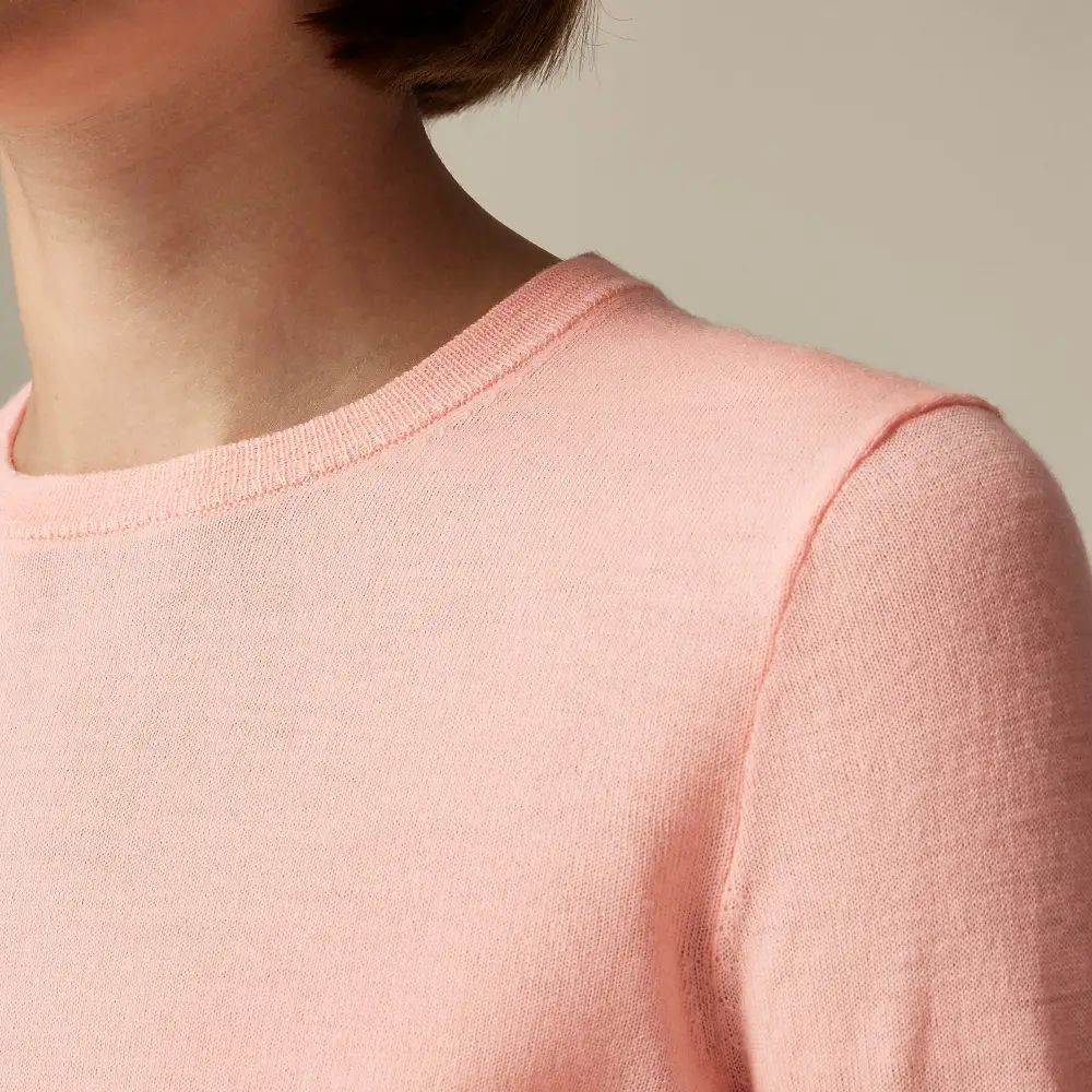 Ribbed Cashmere Cropped Crewneck Sweaters