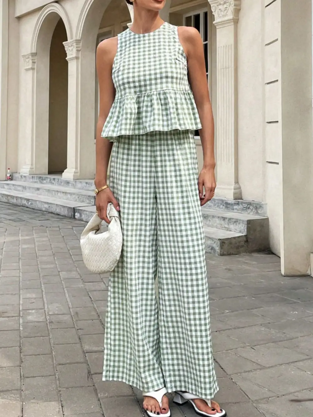 Simple Wide Leg Sleeveless Jumpsuit